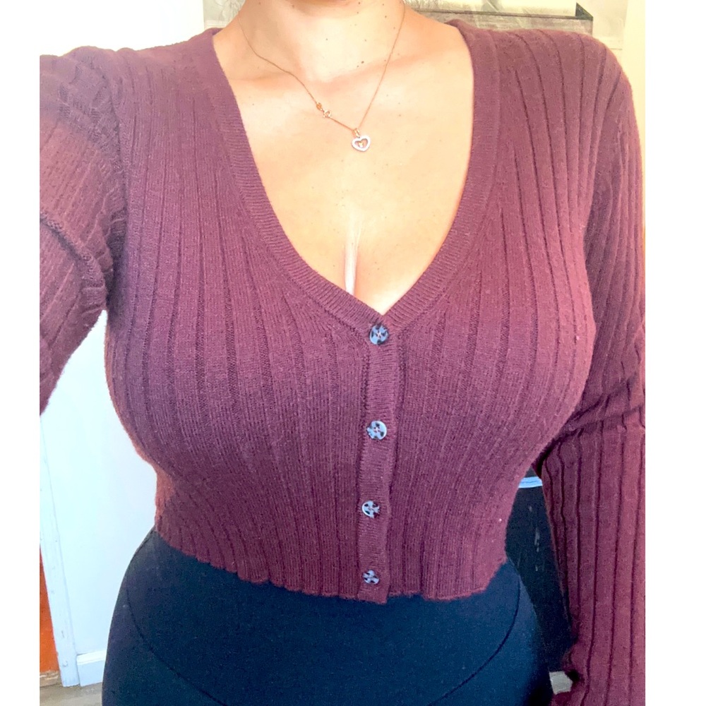 Guess crop ribbed sweater